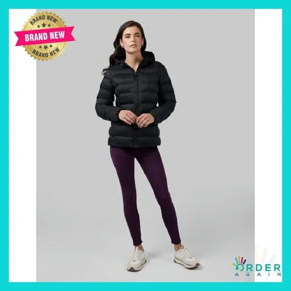 Lightweight Packable Hooded Puffer Jacket Water Resistant Travel Minimal